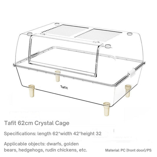 它适 Tafit Acrylic Transparent Crystal Cage For Hamster and Other Small Pets 62cm / 75cm / 88cm
