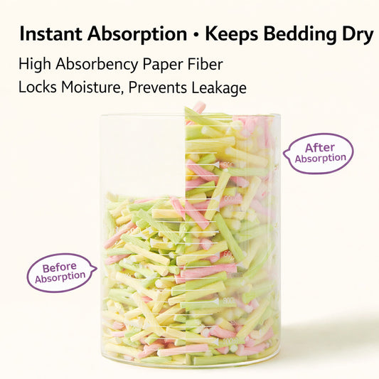 Tail Tale Hamster Rainbow Paper Bedding 360g Effectively Absorbs Odors 100% Virgin Wood Pulp