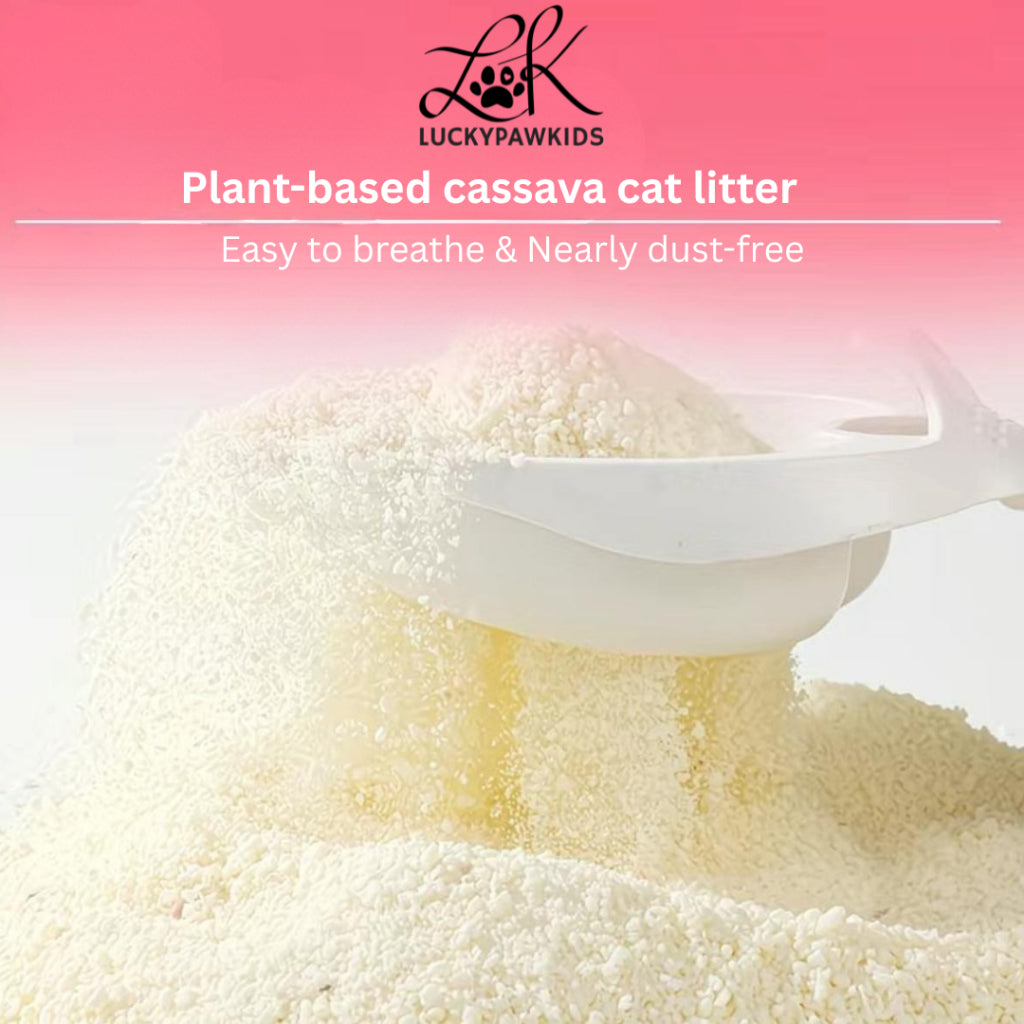 Premium Jasmine’s Cassava Cat Litter Deodorant Dust-free Non-Stick Bottom Cat Litter Deodorant Fragrance Litter