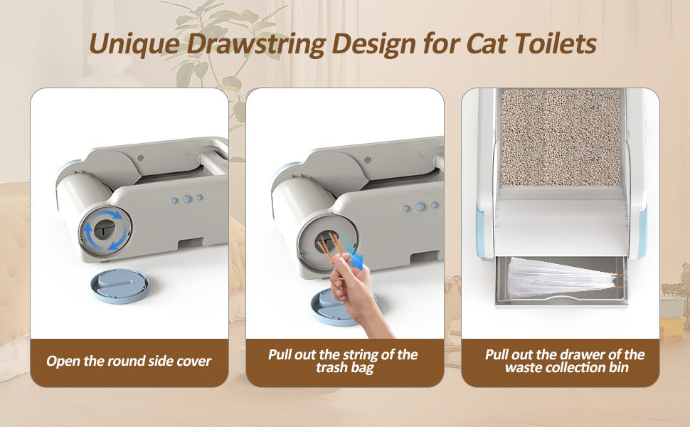 Smart Automatic Cat Litter Box with App Control | Self Cleaning | WiFi Remote | Odor Control | Luckypawkids Official
