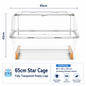 BUCATSTATE 65 Starry Sky Transparent Hamster Cage | Clear View Small Pet Habitat 65x42x43cm