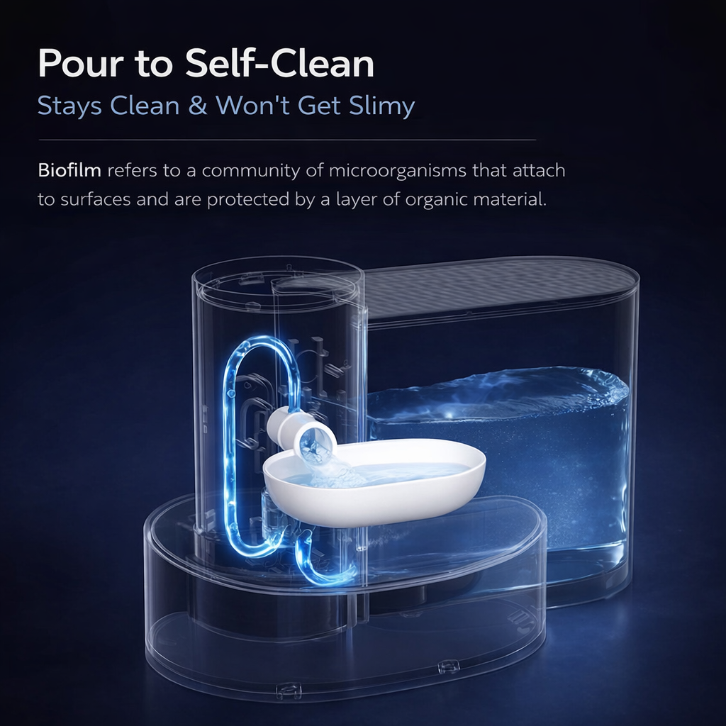 Smart Self-Refill Pet Water Fountain | No Filter | 3L Large Capacity | Wireless 2000mAh | Clean & Dirty Water Separation