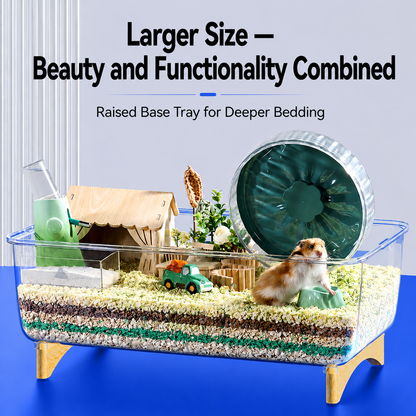 BUCATSTATE 65 Starry Sky Transparent Hamster Cage | Clear View Small Pet Habitat 65x42x43cm