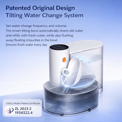 Smart Self-Refill Pet Water Fountain | No Filter | 3L Large Capacity | Wireless 2000mAh | Clean & Dirty Water Separation