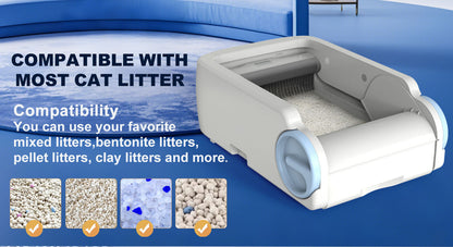 Smart Automatic Cat Litter Box with App Control | Self Cleaning | WiFi Remote | Odor Control | Luckypawkids Official