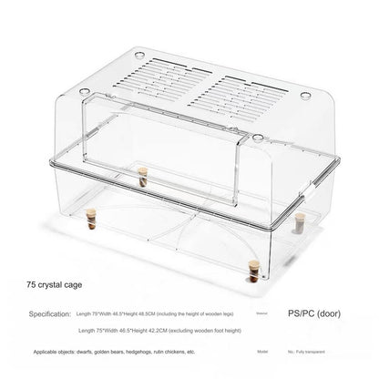 它适 Tafit Acrylic Transparent Crystal Cage For Hamster and Other Small Pets 62cm / 75cm / 88cm