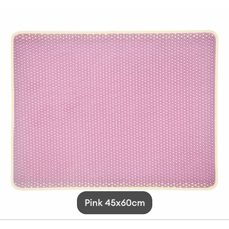 Cat Litter Mat 45x60cm Waterproof Cat Mat Anti-Splash EVA Double Layer Filter Anti-Leakage Control Litter Mat