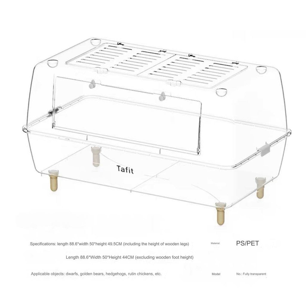 它适 Tafit Acrylic Transparent Crystal Cage For Hamster and Other Small Pets 62cm / 75cm / 88cm