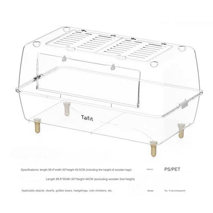 它适 Tafit Acrylic Transparent Crystal Cage For Hamster and Other Small Pets 62cm / 75cm / 88cm