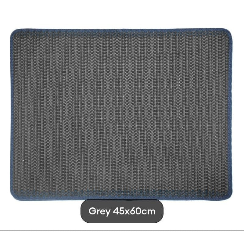 Cat Litter Mat 45x60cm Waterproof Cat Mat Anti-Splash EVA Double Layer Filter Anti-Leakage Control Litter Mat