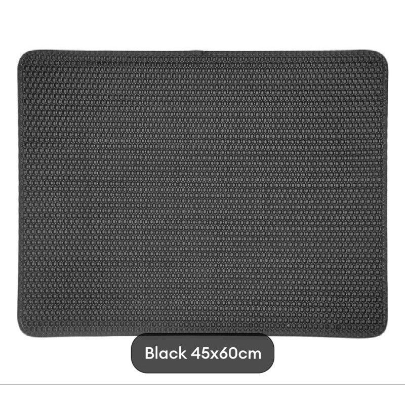 Cat Litter Mat 45x60cm Waterproof Cat Mat Anti-Splash EVA Double Layer Filter Anti-Leakage Control Litter Mat