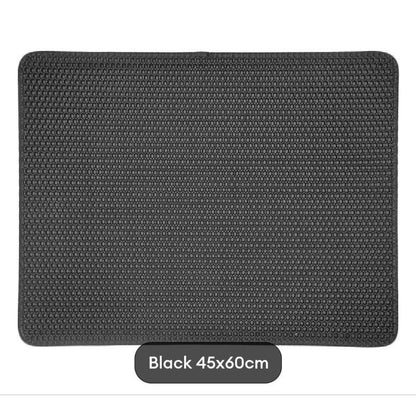 Cat Litter Mat 45x60cm Waterproof Cat Mat Anti-Splash EVA Double Layer Filter Anti-Leakage Control Litter Mat