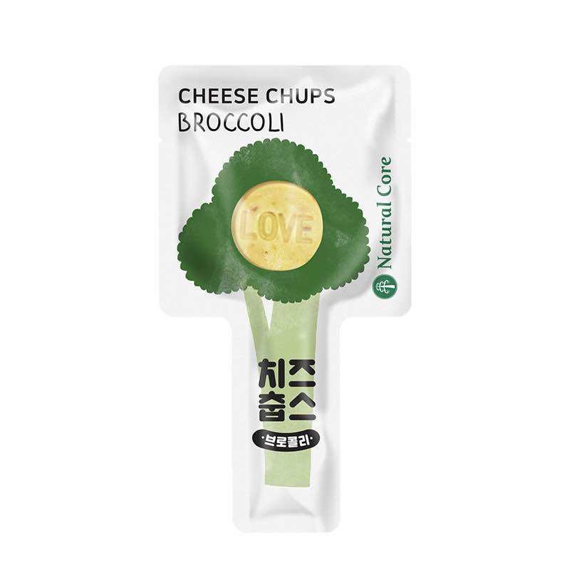 Clearance Sale / Korean Natural Core Cheese Chups / 16g / Dog Treats / Lollipop / Apple / Strawberry / Broccoli