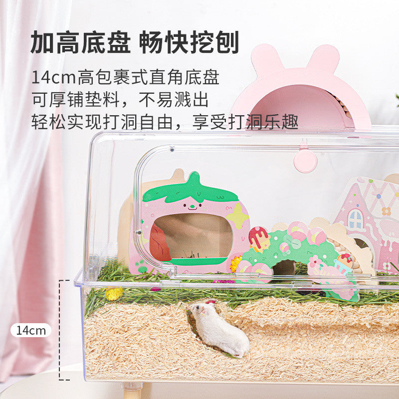 Carno Hamster Cage 62cm Pro Upgraded Version Transparent Acrylic