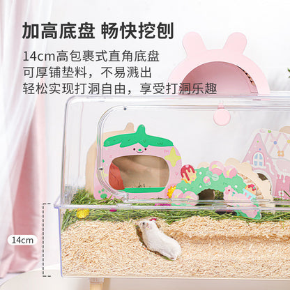 Carno Hamster Cage 62cm Pro Upgraded Version Transparent Acrylic