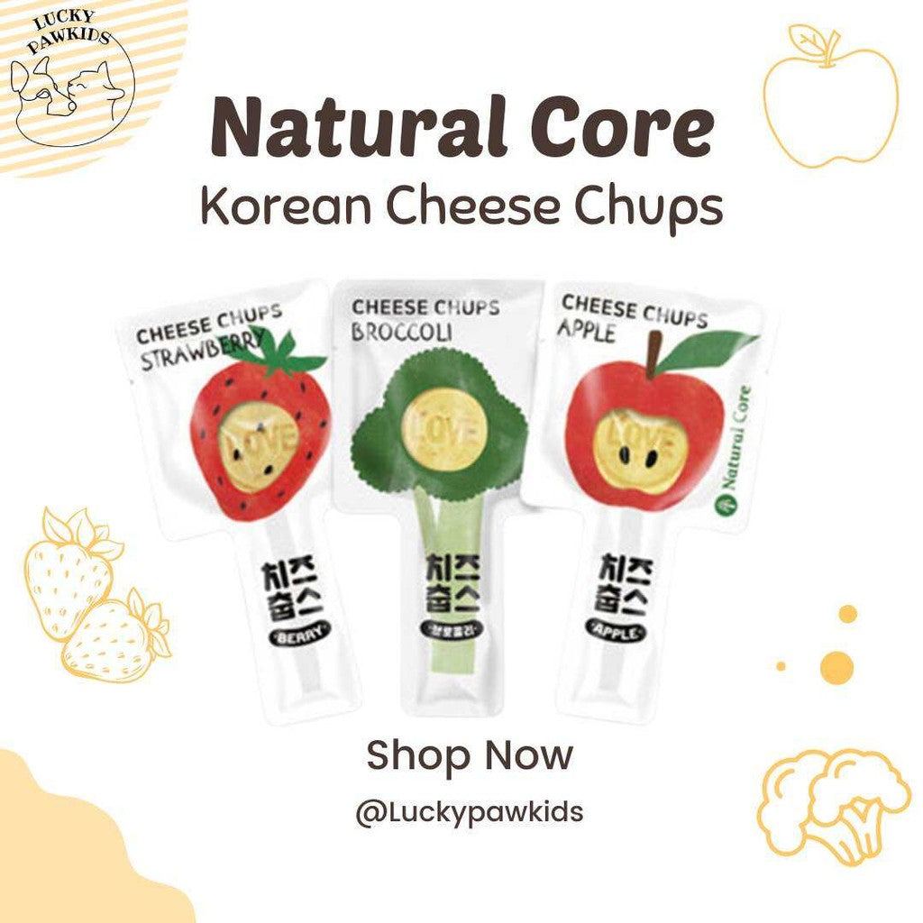Clearance Sale / Korean Natural Core Cheese Chups / 16g / Dog Treats / Lollipop / Apple / Strawberry / Broccoli