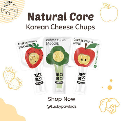 Clearance Sale / Korean Natural Core Cheese Chups / 16g / Dog Treats / Lollipop / Apple / Strawberry / Broccoli