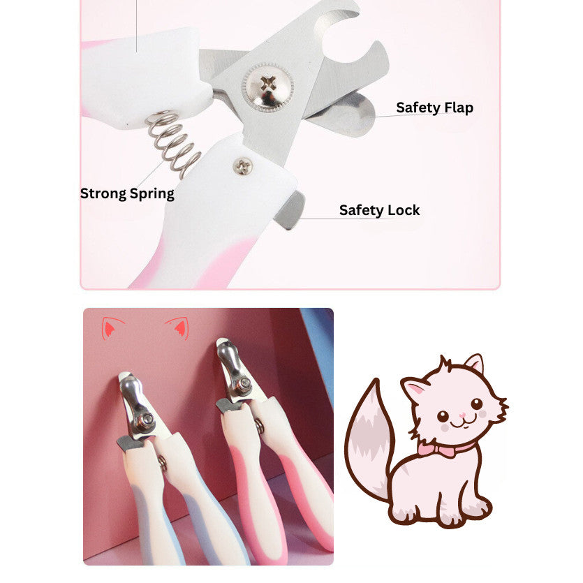 Pet Nail Scissors Cat Nail Clippers for Kittens and Dogs Pet Cleaning Stainless Steel Nail Scissors
