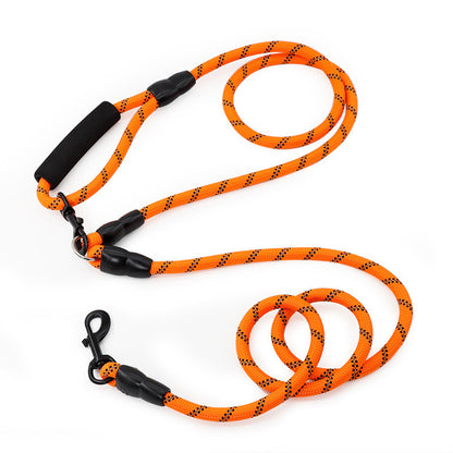 Diagonal Running Traction Rope Hands-Free One-To-Two Double-Ended Dog Rope Dog Chain Dog Leashes