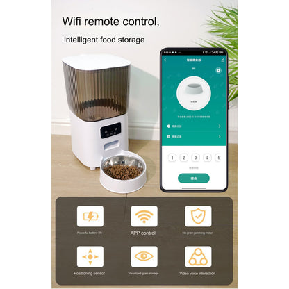 5L Smart Feeder Pet Intelligent Automatic APP WiFi Remote Voice Video Feeding Machine