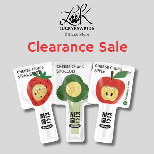Clearance Sale / Korean Natural Core Cheese Chups / 16g / Dog Treats / Lollipop / Apple / Strawberry / Broccoli