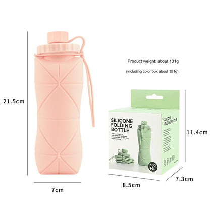 Foldable Water Bottle 350ml - 600ml Collapsible Retractable Travel Gym Sport Kids  Silicone Bottle Portable Outdoor
