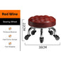 Backrest Stool With Silent Wheel 23cm Comfortable Support Stool / Round Stool