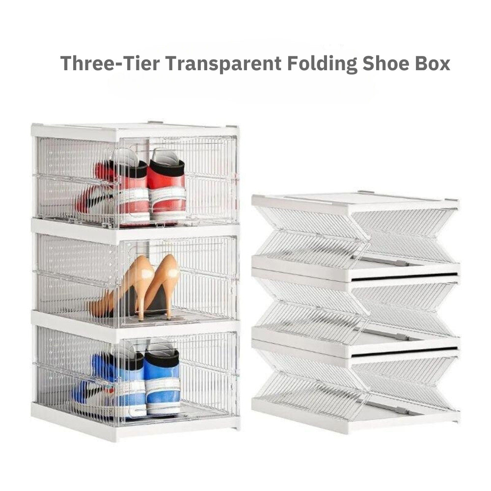Foldable Shoe Box Transparent Display Box / Storage Box