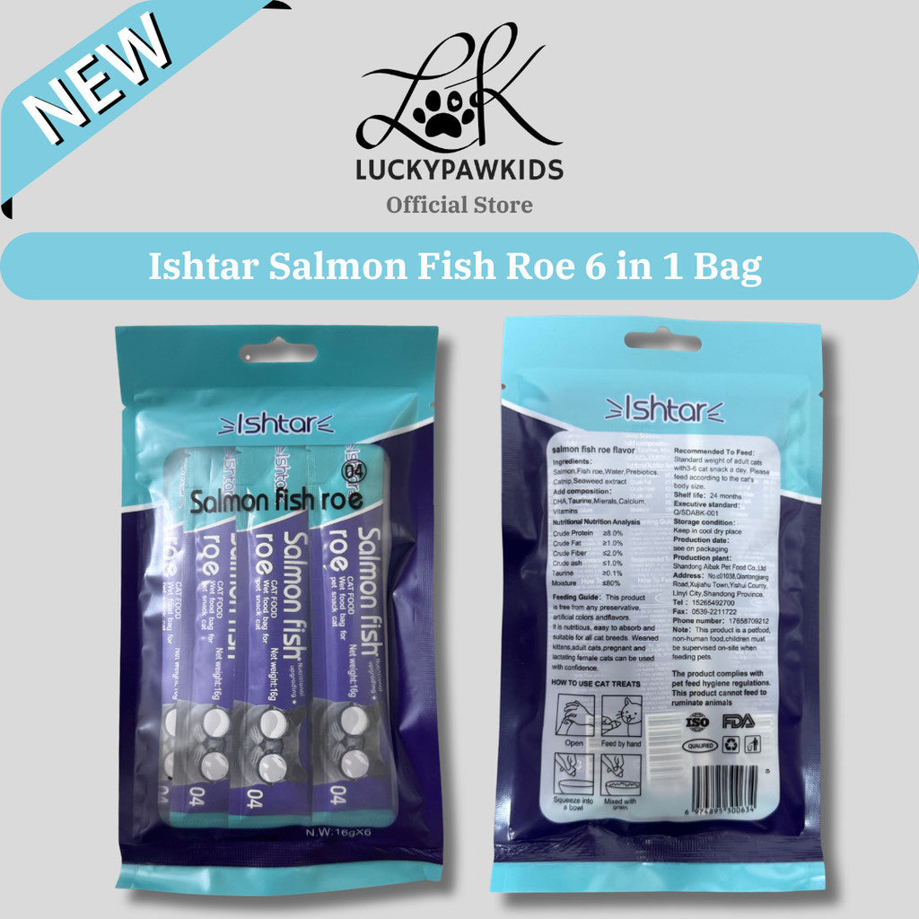 NEW Packaging High Quality Premium Ishtar Nutritious Cat Strips 6 in 1 Bag / Cat Treat / Cat Food / Cat Snacks /Wet Food