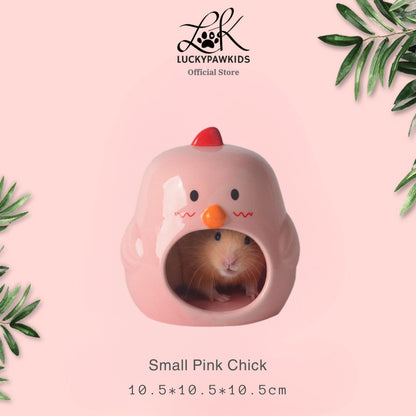 Hamster Ceramic Hideout for Dwarf Nest Syrian House Chinchilla Habitats Small Pet Cute Large & Small Hideout