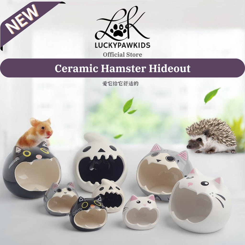 Hamster Ceramic Hideout for Dwarf Nest Syrian House Chinchilla Habitats Small Pet Cute Large & Small Hideout