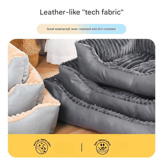 Rectangular Dog Bed Velvet Large Dog Small Dog Nest Encrypted Corduroy Pet Beds