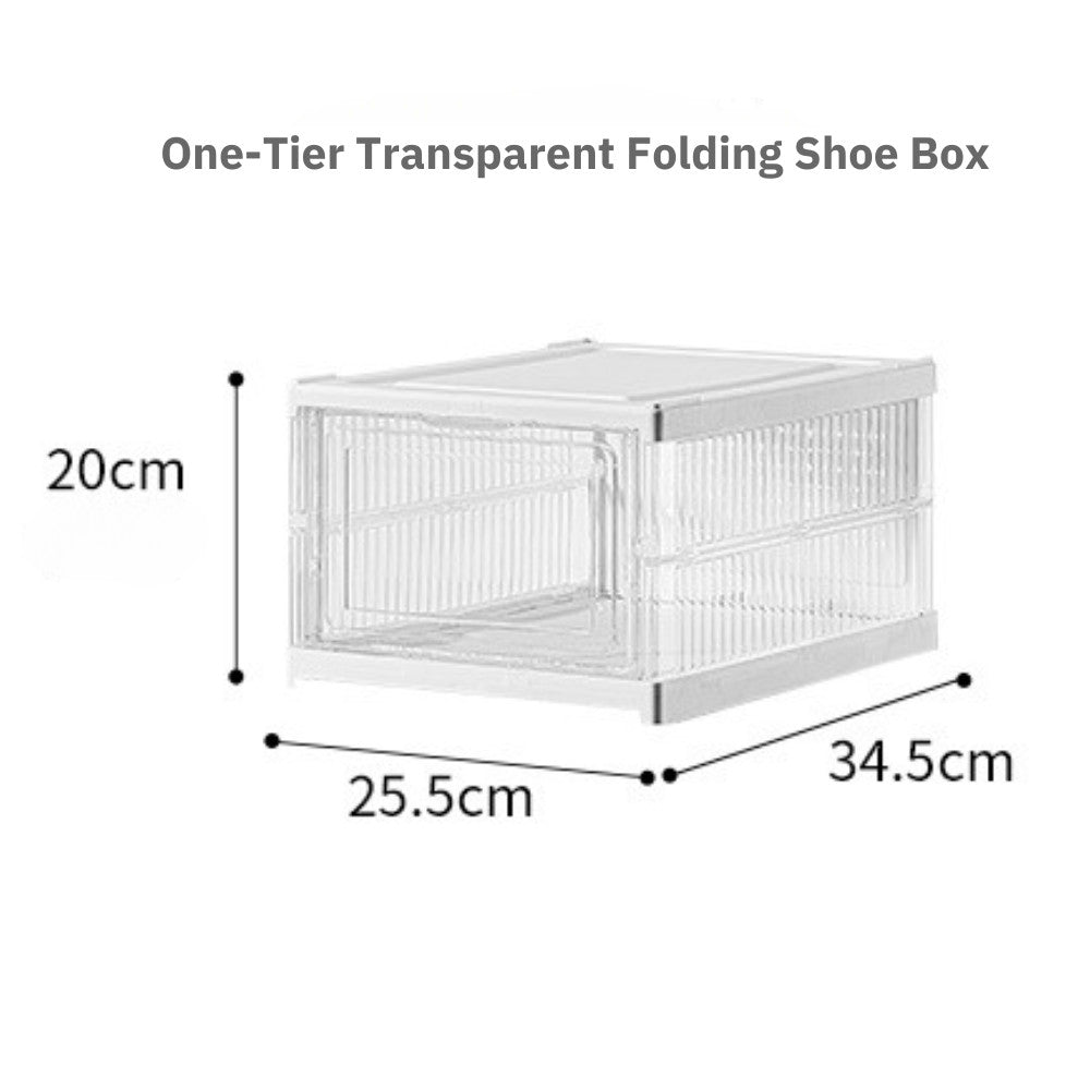 Foldable Shoe Box Transparent Display Box / Storage Box