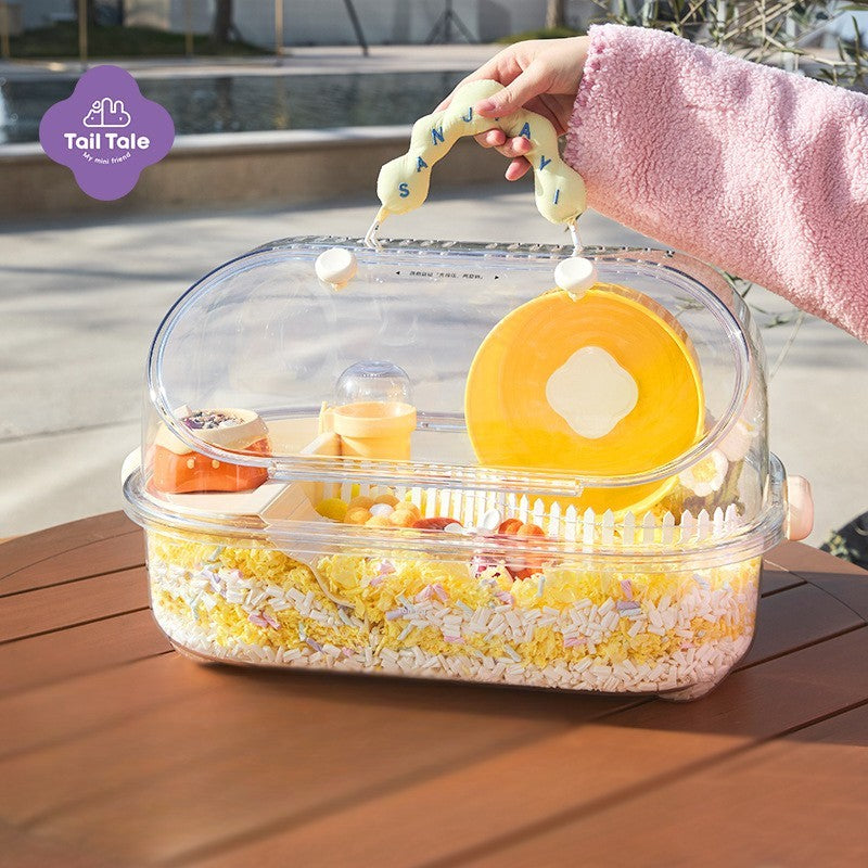 Tail Tale Hamster Crystal Cage Transparent  47*31*27cm