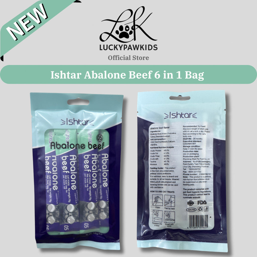 NEW Packaging High Quality Premium Ishtar Nutritious Cat Strips 6 in 1 Bag / Cat Treat / Cat Food / Cat Snacks /Wet Food