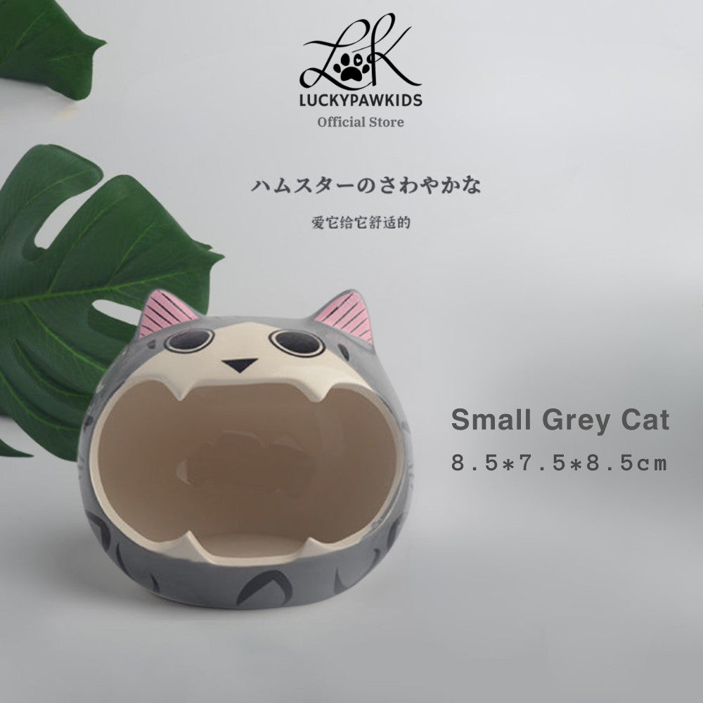 Hamster Ceramic Hideout for Dwarf Nest Syrian House Chinchilla Habitats Small Pet Cute Large & Small Hideout