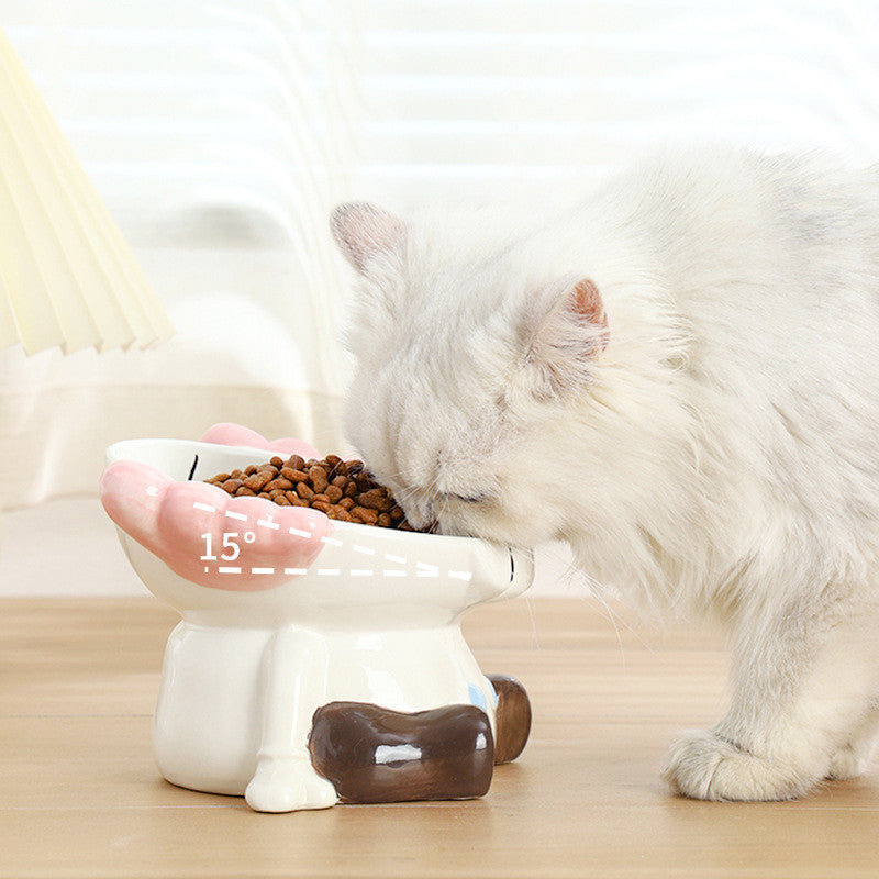 Ceramic Bowls For Cat and Dog Kaws Design Trendy Pet Bowl