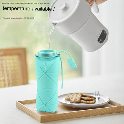 Foldable Water Bottle 350ml - 600ml Collapsible Retractable Travel Gym Sport Kids  Silicone Bottle Portable Outdoor