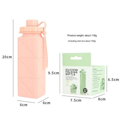 Foldable Water Bottle 350ml - 600ml Collapsible Retractable Travel Gym Sport Kids  Silicone Bottle Portable Outdoor