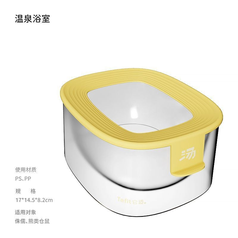 Tafit Hamster Toilet Bathroom For Syrian / Dwarf Splash-Proof and Leak-Proof Easy Clean
