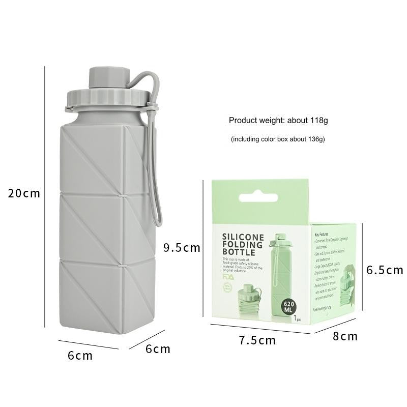 Foldable Water Bottle 350ml - 600ml Collapsible Retractable Travel Gym Sport Kids  Silicone Bottle Portable Outdoor