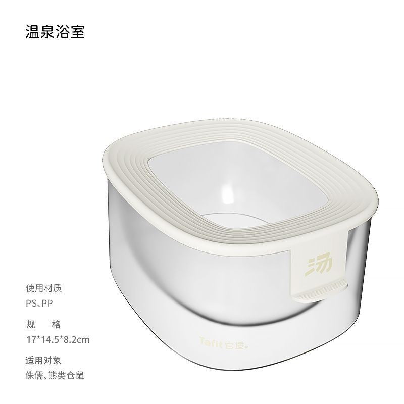 Tafit Hamster Toilet Bathroom For Syrian / Dwarf Splash-Proof and Leak-Proof Easy Clean