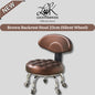 Backrest Stool With Silent Wheel 23cm Comfortable Support Stool / Round Stool