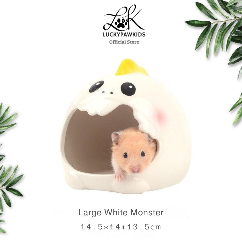 Hamster Ceramic Hideout for Dwarf Nest Syrian House Chinchilla Habitats Small Pet Cute Large & Small Hideout