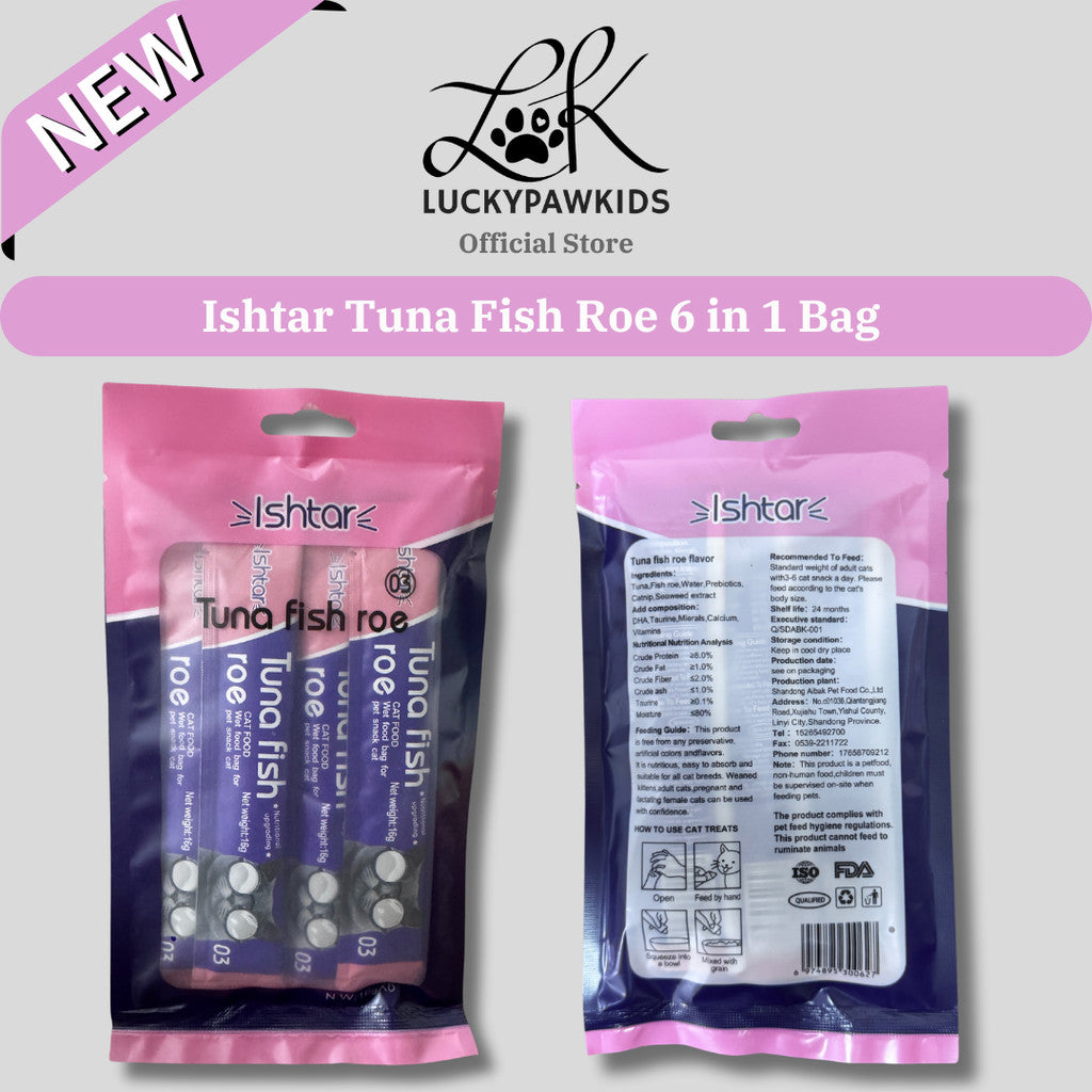 NEW Packaging High Quality Premium Ishtar Nutritious Cat Strips 6 in 1 Bag / Cat Treat / Cat Food / Cat Snacks /Wet Food