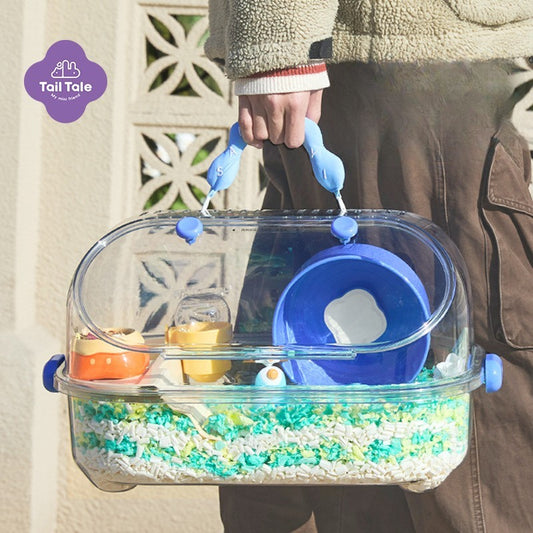 Tail Tale Hamster Crystal Cage Transparent  47*31*27cm