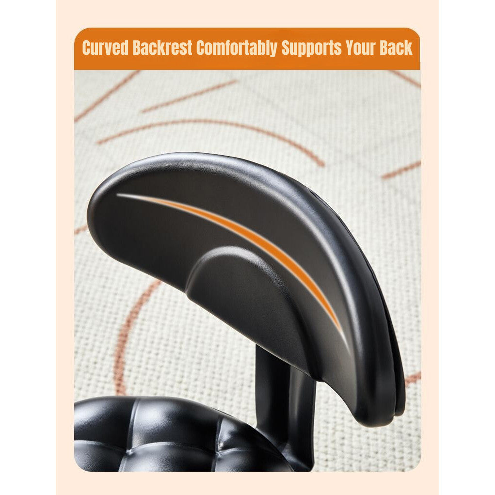 Backrest Stool With Silent Wheel 23cm Comfortable Support Stool / Round Stool
