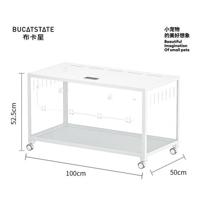 Bucatstate Hamster Cage 80cm / 100cm Stackable Design Come With Wheels