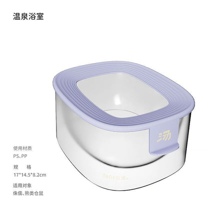 Tafit Hamster Toilet Bathroom For Syrian / Dwarf Splash-Proof and Leak-Proof Easy Clean