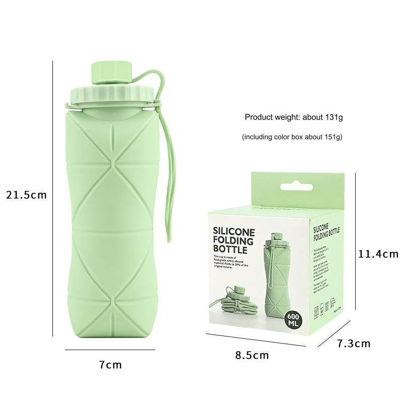 Foldable Water Bottle 350ml - 600ml Collapsible Retractable Travel Gym Sport Kids  Silicone Bottle Portable Outdoor